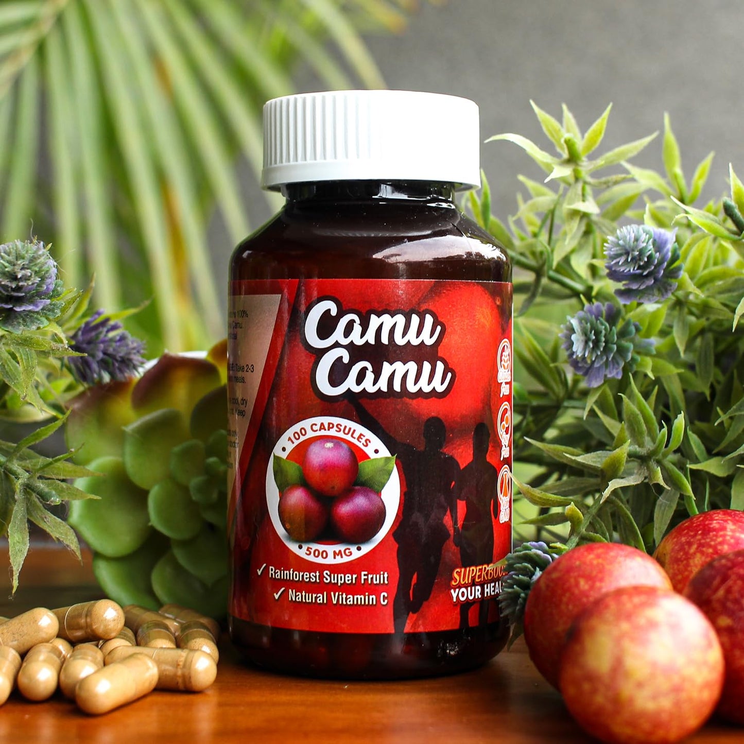Sikyriah Camu Camu Capsules 1000mg – Immune Support, Vitamin C, Non-GMO, Gluten Free