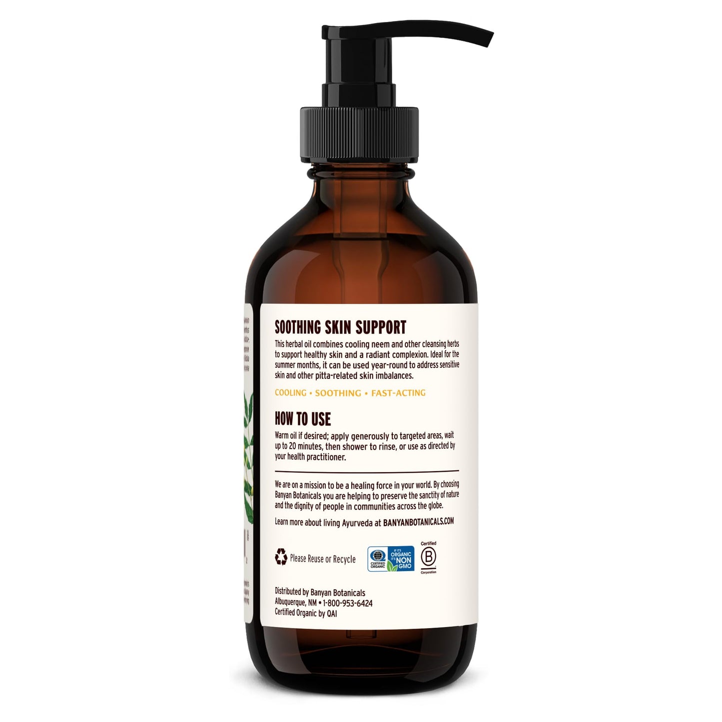 Banyan Botanicals Neem Oil+ – Ayurvedic Massage Oil, 8 oz