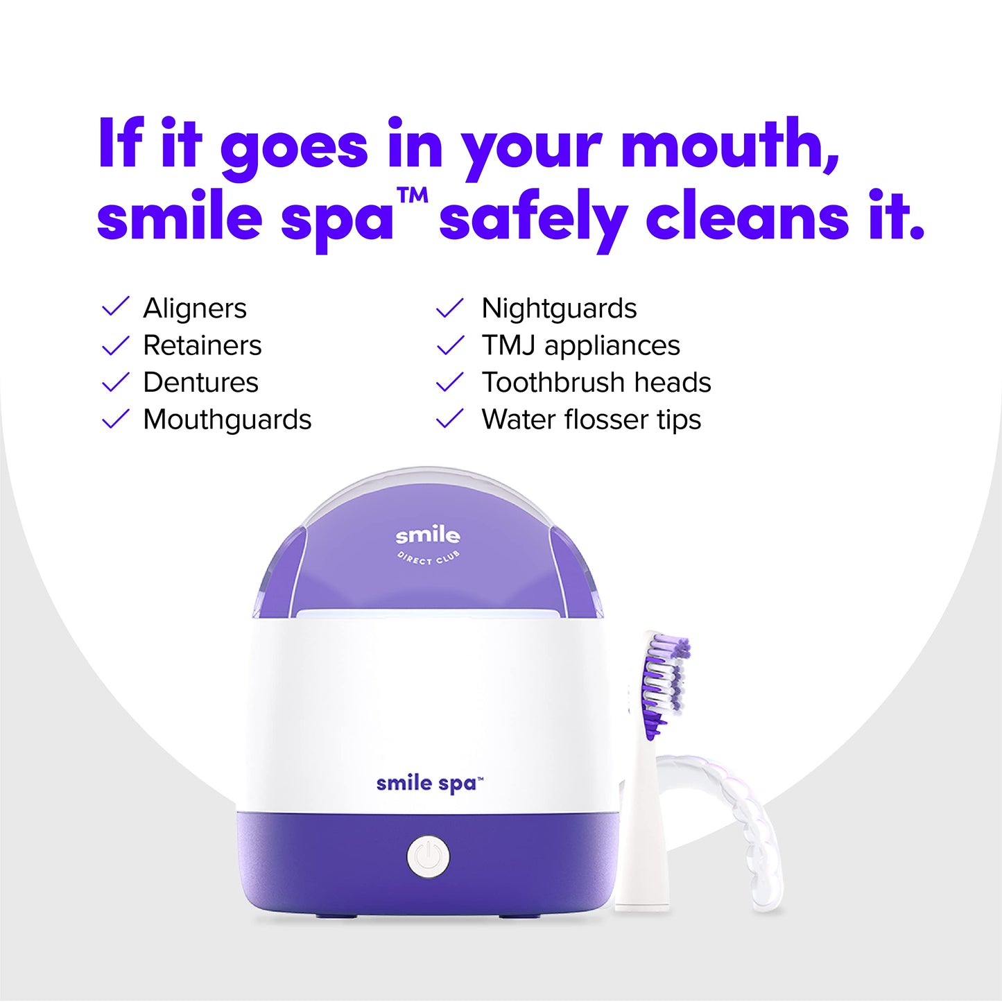 Smile Spa Ultrasonic & UV Cleaner for Aligners, Retainers | SmileDirectClub