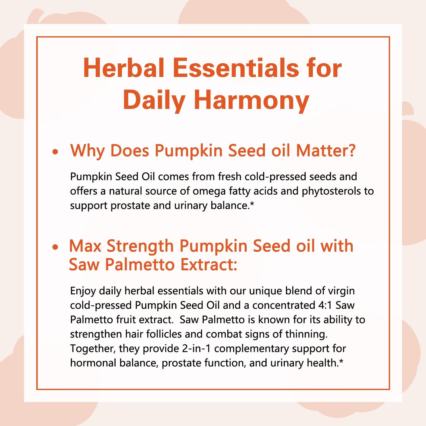Pumpkin Seed Oil with Saw Palmetto 3000mg | 300 Softgels | Cold Pressed