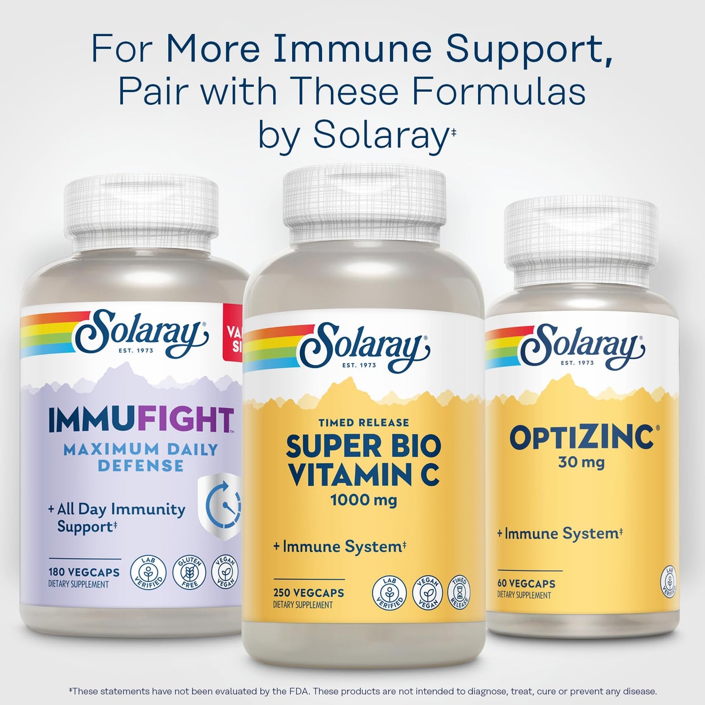 SOLARAY Super Bio Vitamin C 1000mg - Buffered, Two-Stage Release, Immune Support, Vegan BritishVita | Premium UK Vitamins & Wellness Supplements