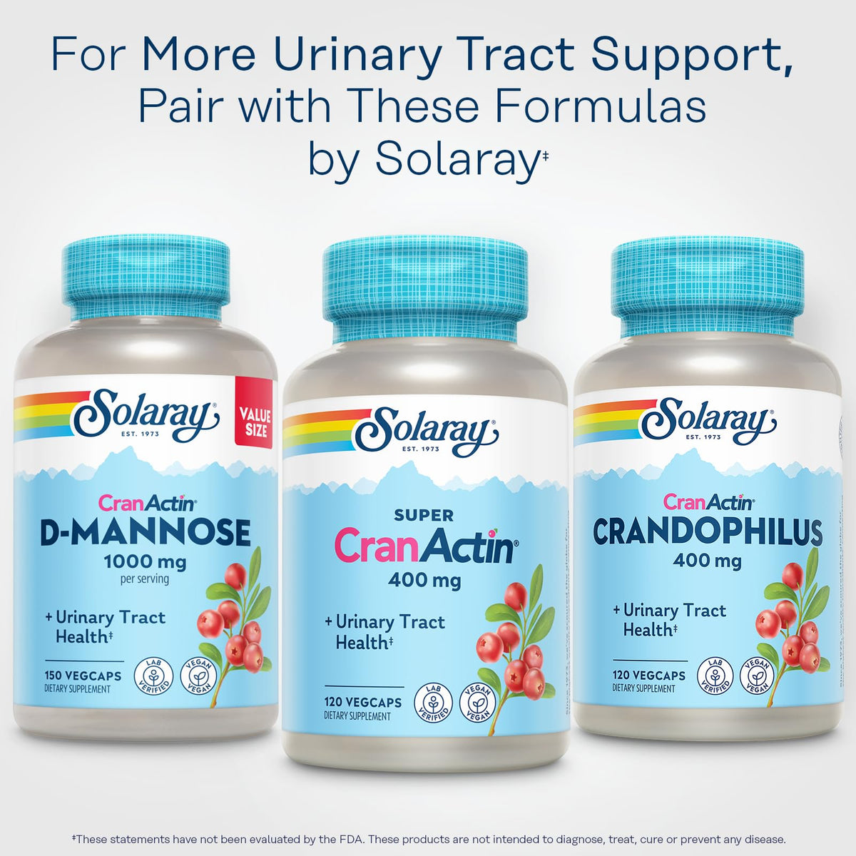 SOLARAY Super CranActin Cranberry Extract 400mg Urinary Tract Support BritishVita | Premium UK Vitamins & Wellness Supplements