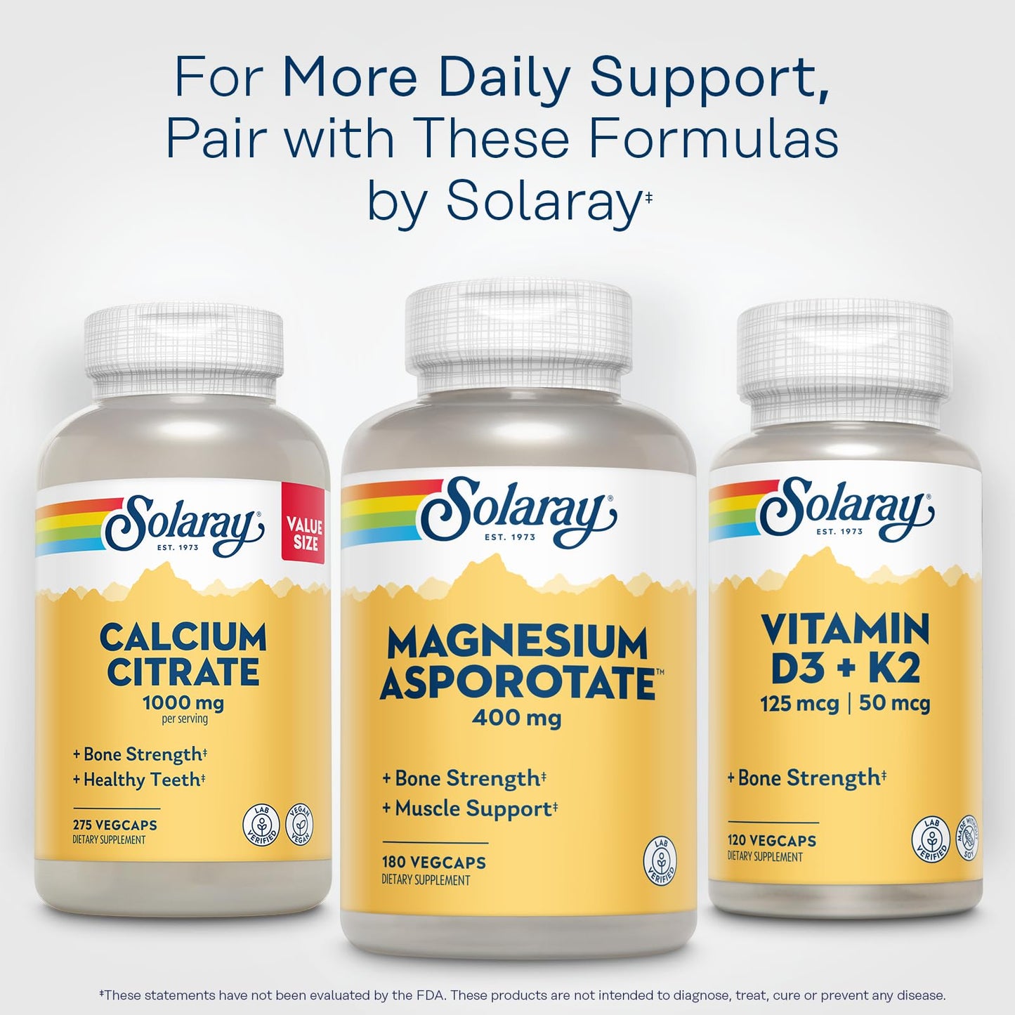 Solaray Magnesium Asporotate 400 mg | Aspartate, Orotate & Citrate Complex | 180 VegCaps