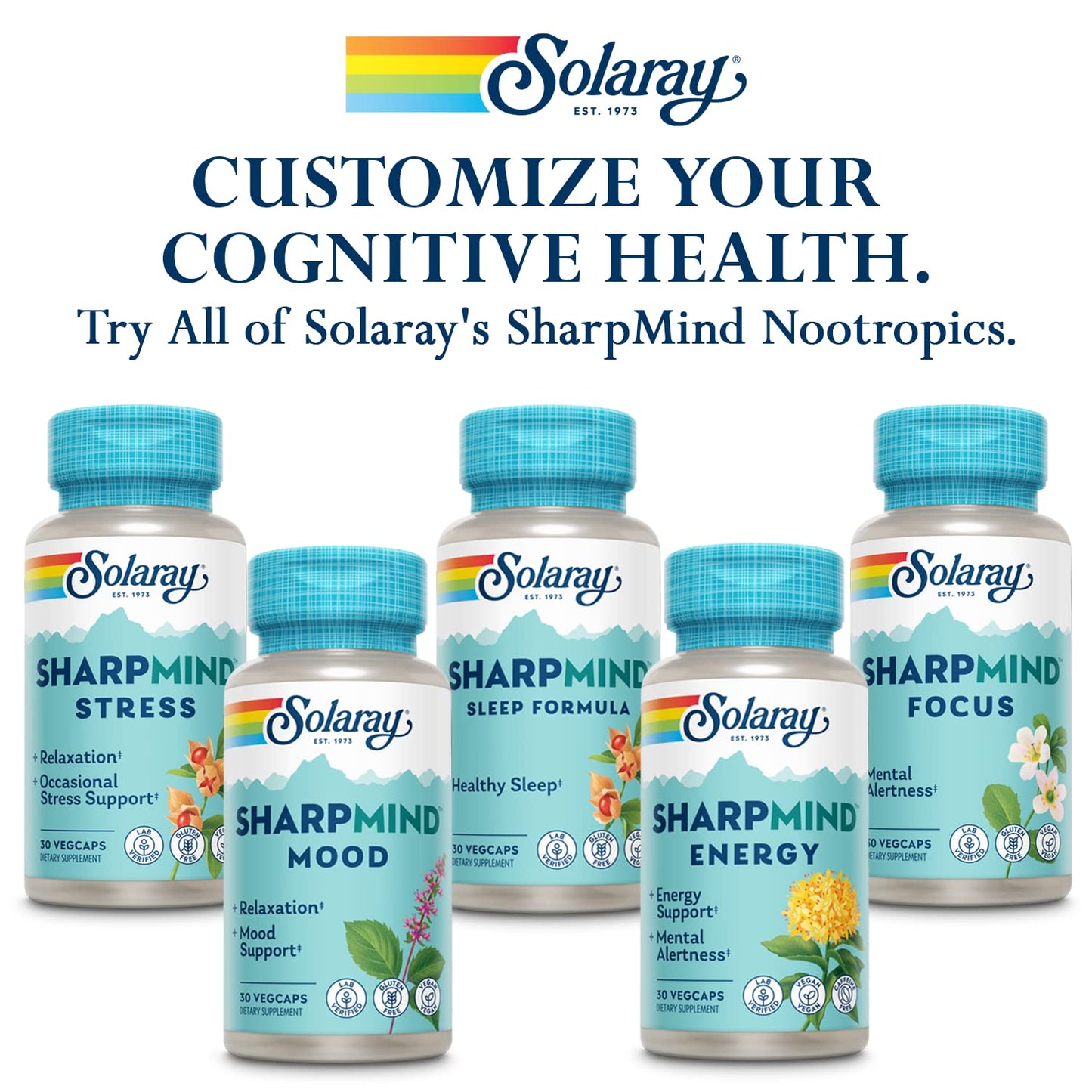 SOLARAY SharpMind Sleep – 3mg Melatonin Nootropic Sleep Aid