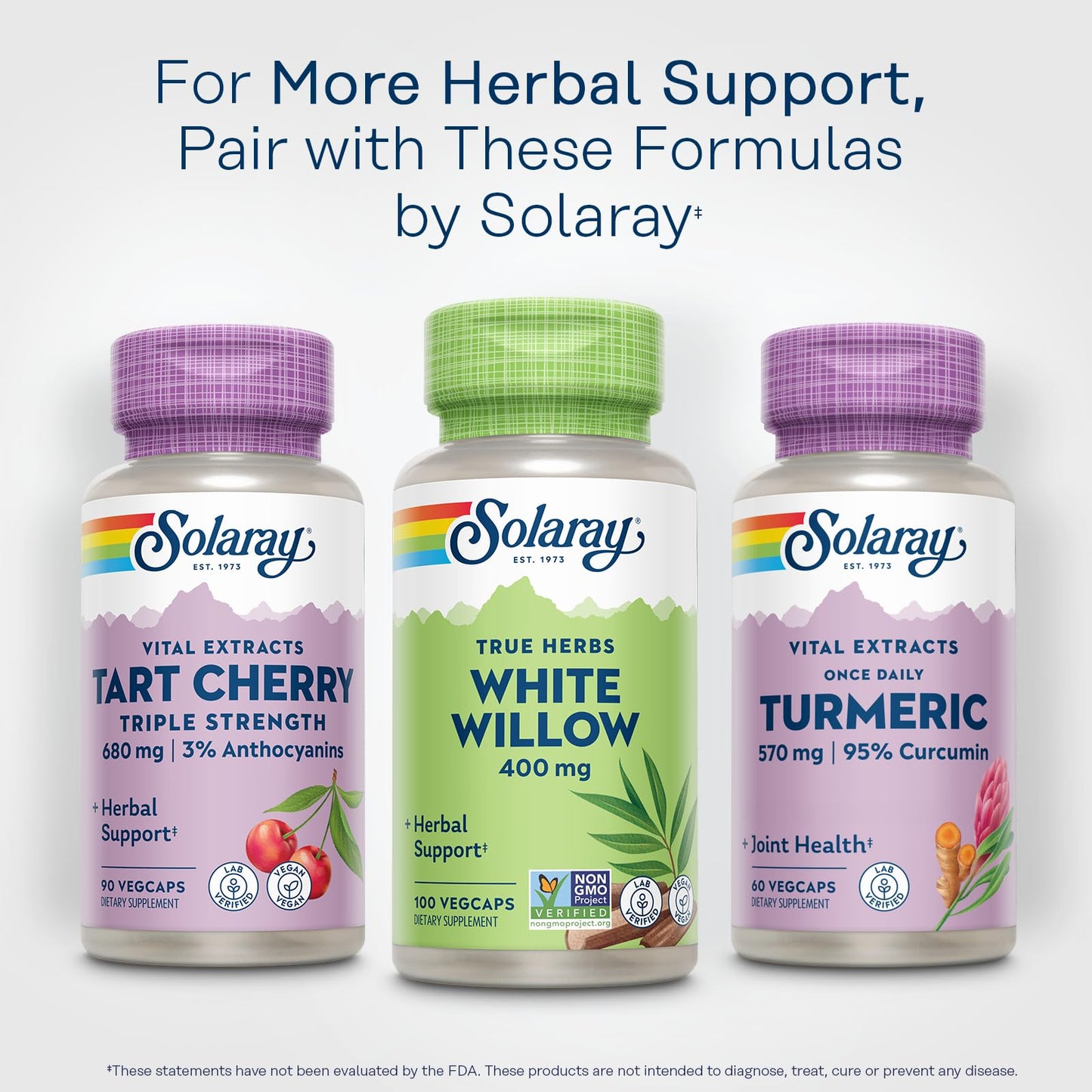 SOLARAY White Willow 400mg - White Willow Bark Capsules | Wellness Support | Non-GMO, Gluten Free, Vegan
