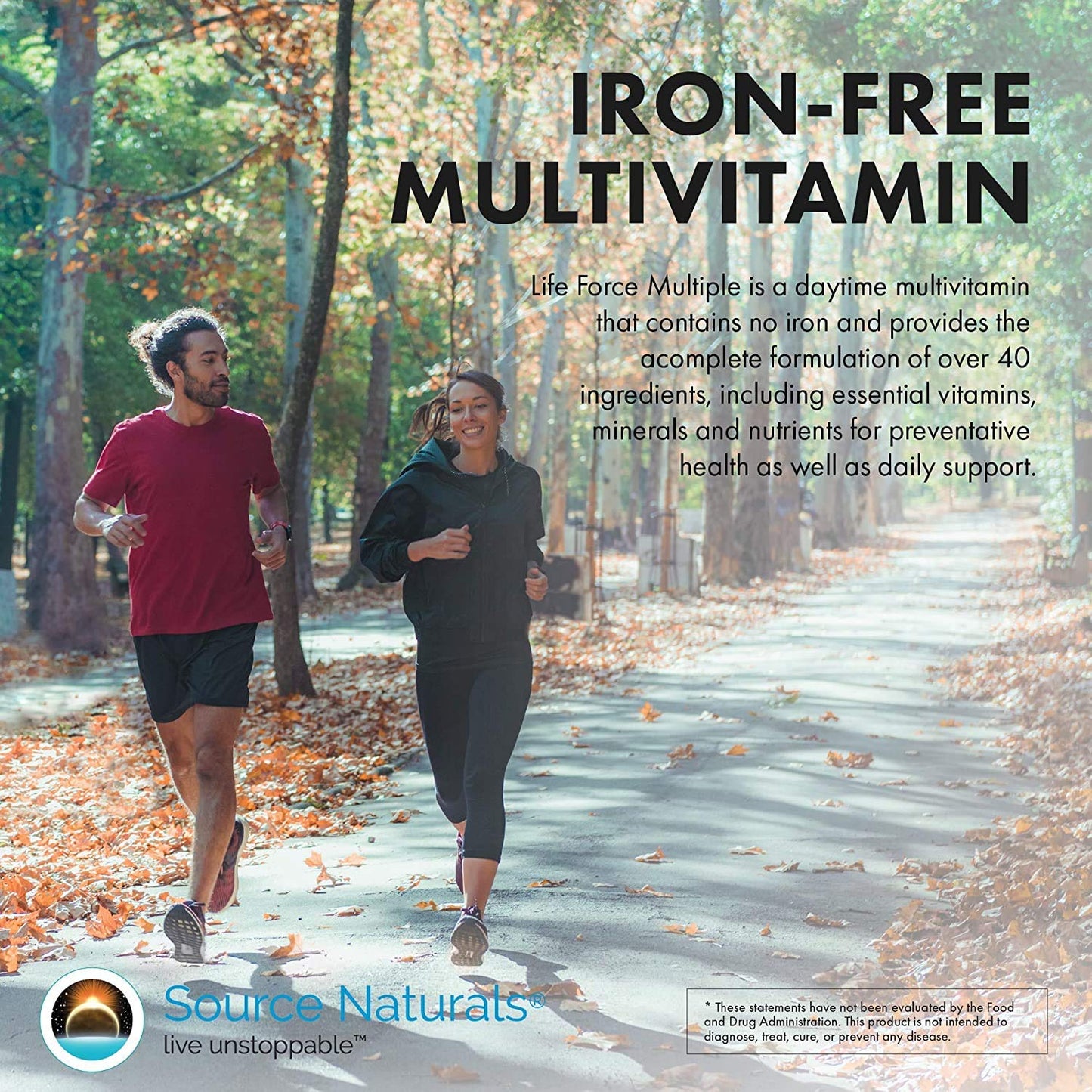 Source Naturals Life Force Iron Free Multivitamin – High Potency Daily Vitamin, 180 Capsules