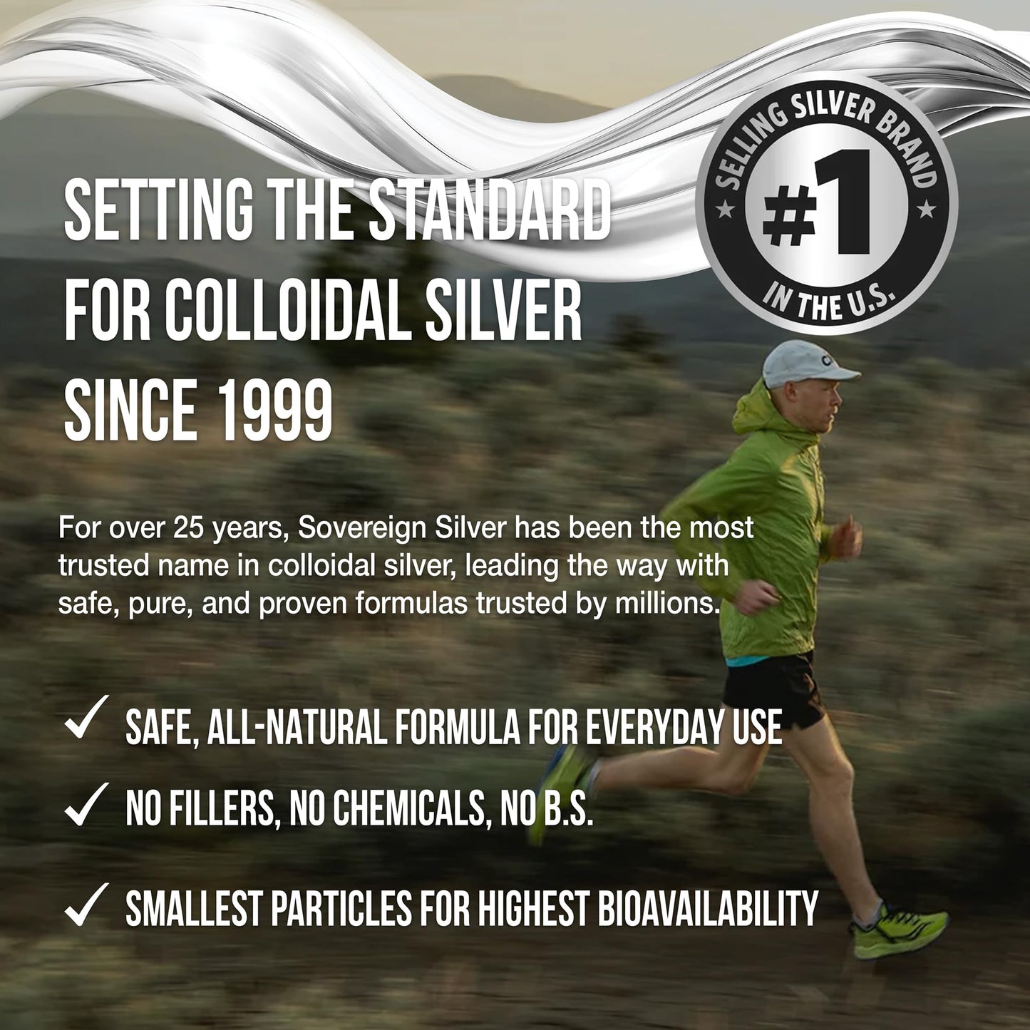 Sovereign Silver Bio-Active Silver Hydrosol 10 ppm, 16 oz – Premium Colloidal Silver Liquid