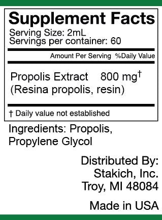 Stakich Propolis Extract 4 oz Alcohol Free – 50% Propolis