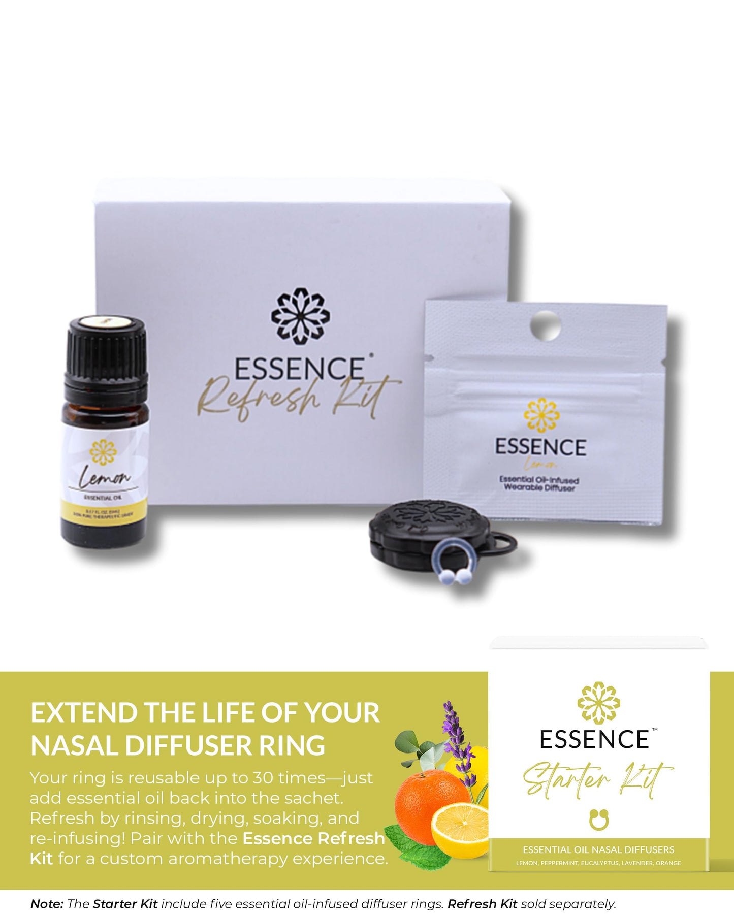Essence Nasal Diffuser Starter Kit – Wearable Aromatherapy Inhalers