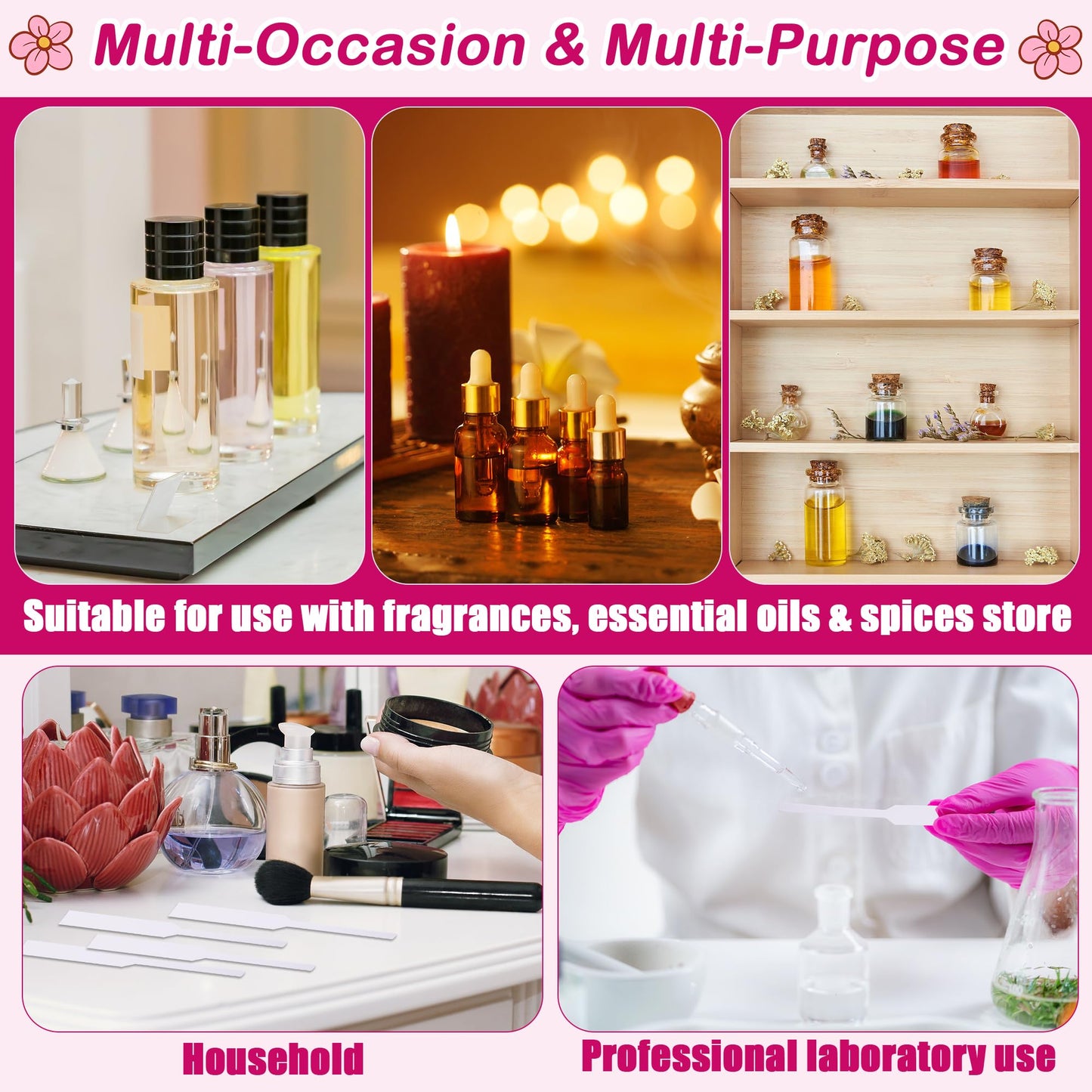 600 Pieces Perfume Tester Strips with Storage Box – Larbeti Fragrance Test Cards