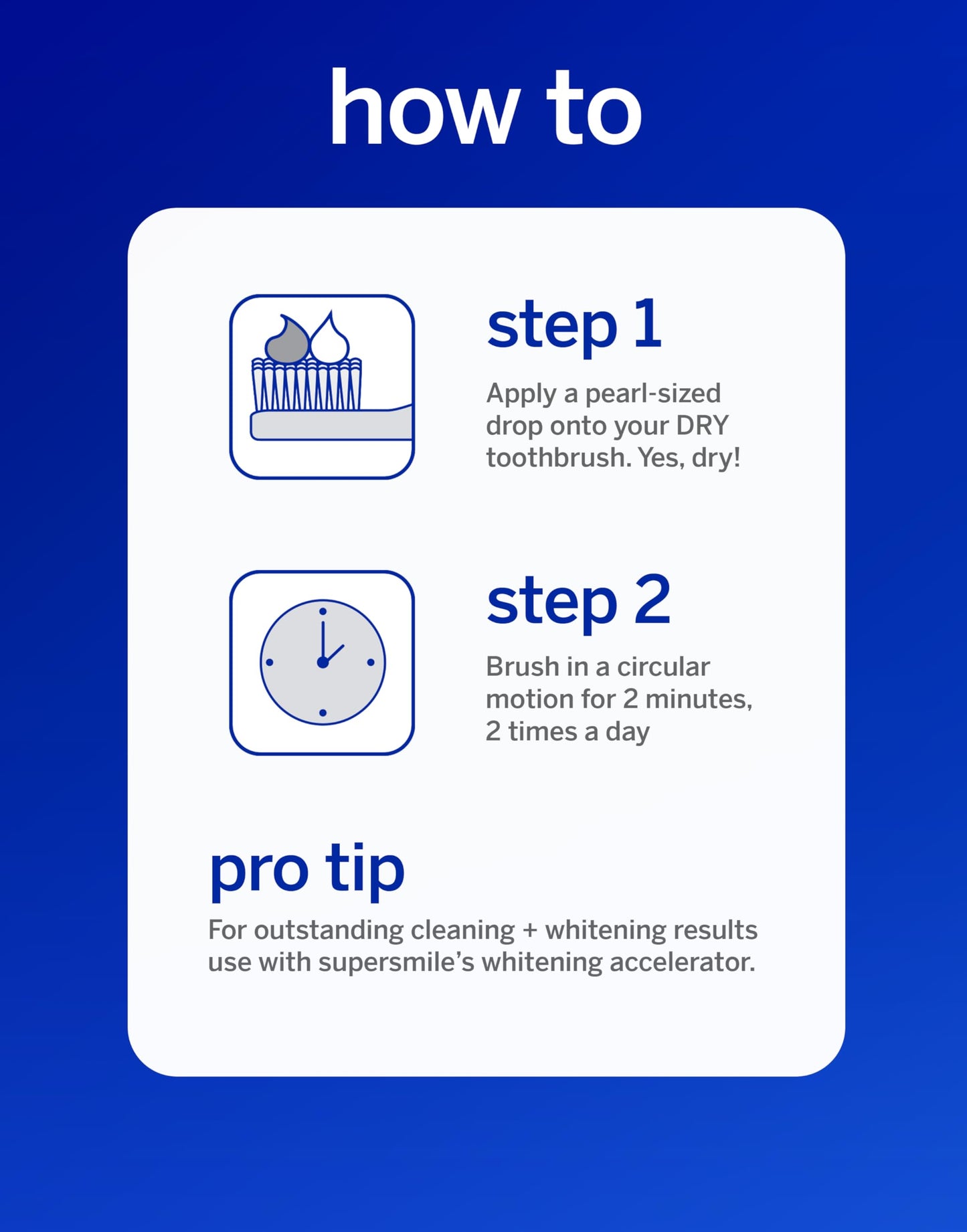 Supersmile Pro Whitening Toothpaste with Fluoride - Whitens Teeth (6 Shades) | Enamel Strengthening | No Sensitivity | Travel Size Pack of 2