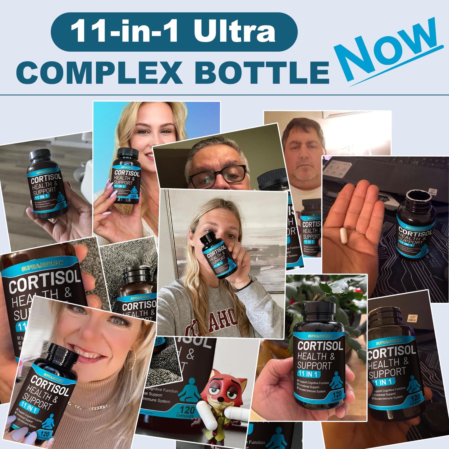 SUPRANOURISH Cortisol Manager – 11-in-1 Cortisol Reducer, 120 Capsules