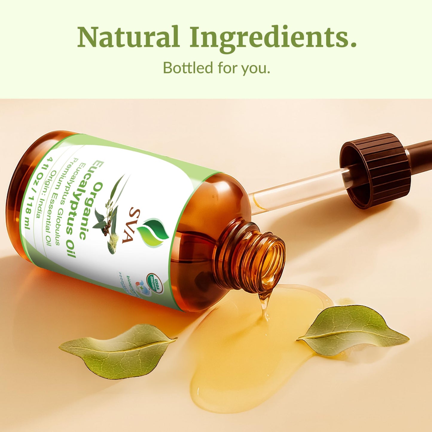 SVA Eucalyptus Essential Oil Organic – 4 oz | 100% Natural | Diffuser & Aromatherapy