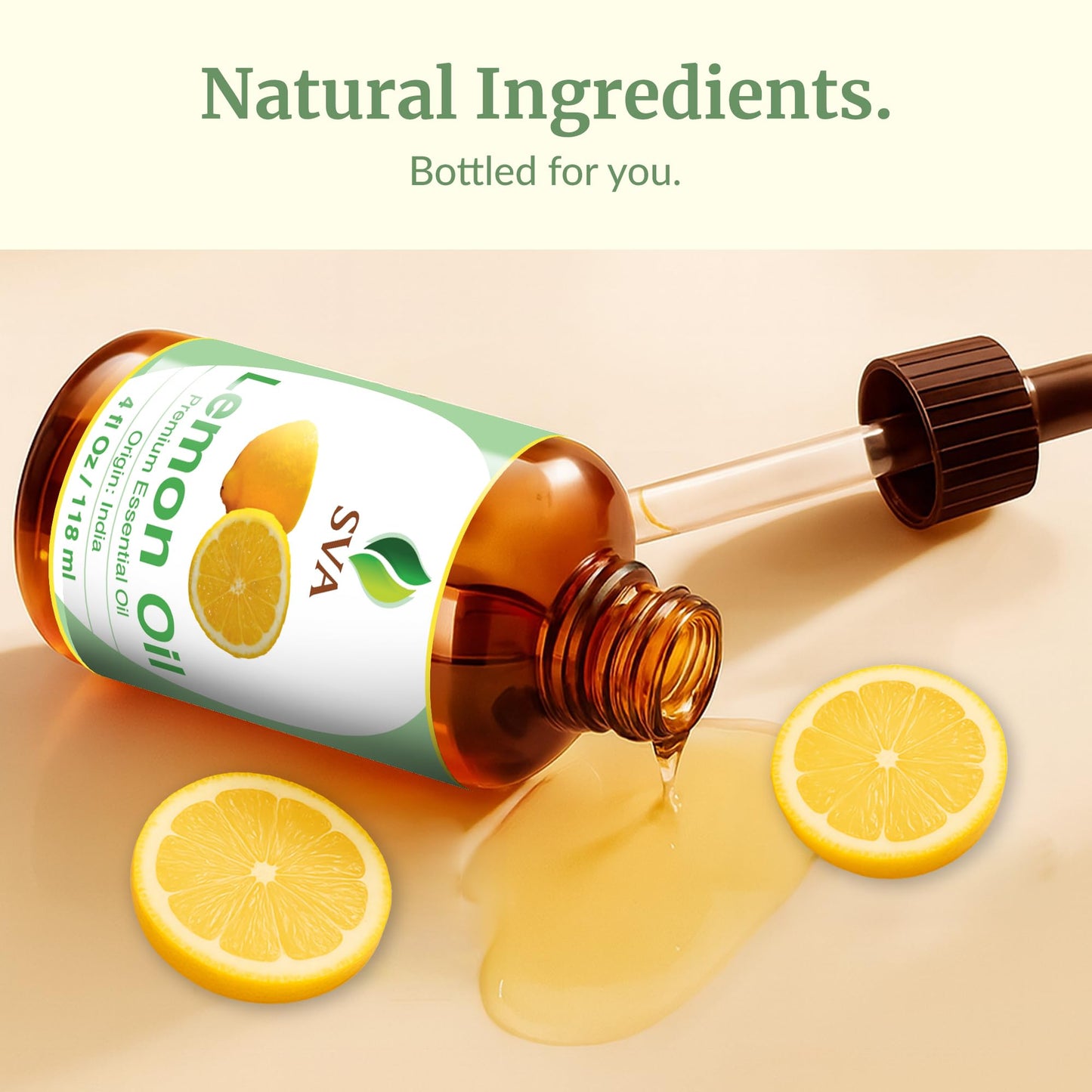SVA Lemon Essential Oil - 4 oz | 100% Natural, with Dropper