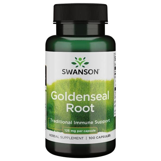 Swanson GOLDENSEAL Root 125 mg - 100 Caps | Immune Support, Non-GMO