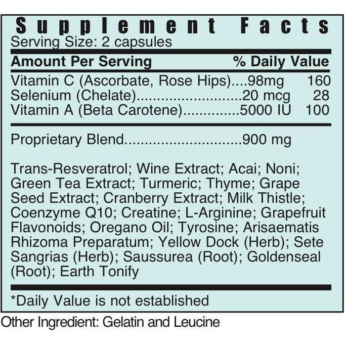 Systemic Formulas ROX Super Antioxidant with Resveratrol - 60 Capsules
