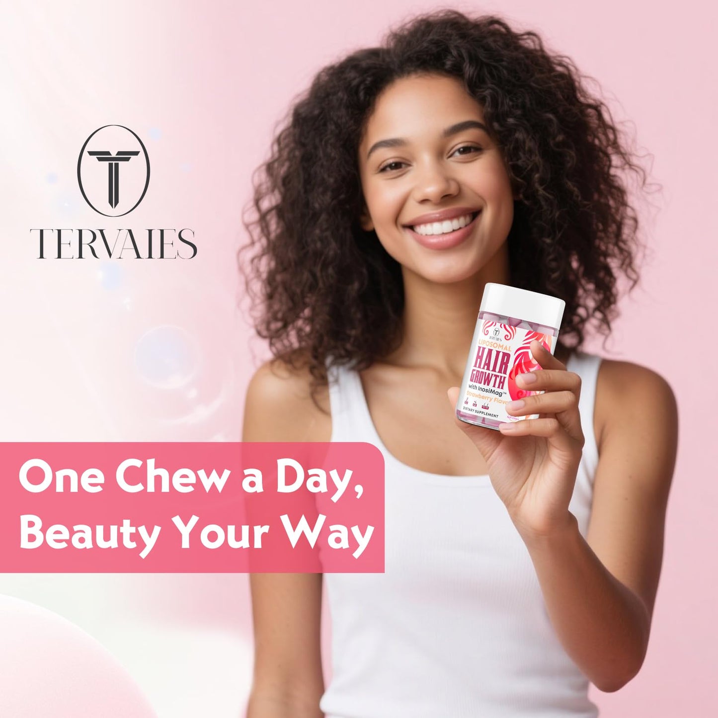 Tervaies Liposomal Hair Growth Soft Chews – High Potency Hair Vitamins for Women & Men
