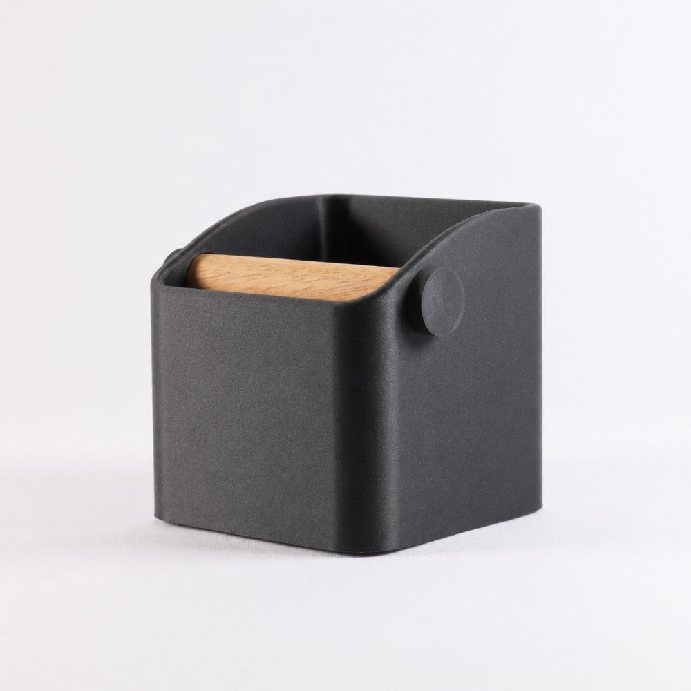The Square Espresso Knock Box with Oak Knock Bar KNOCDIC®