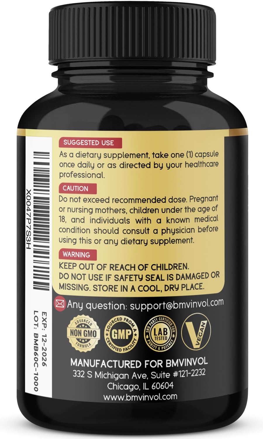 Berberine with Ceylon Cinnamon, Turmeric, Milk Thistle – 120 Capsules, 4 Months