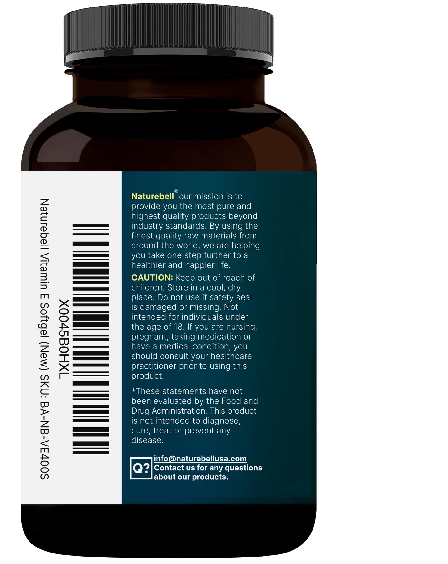 NatureBell Vitamin E Softgels 400 IU – 400 Count, Non-GMO