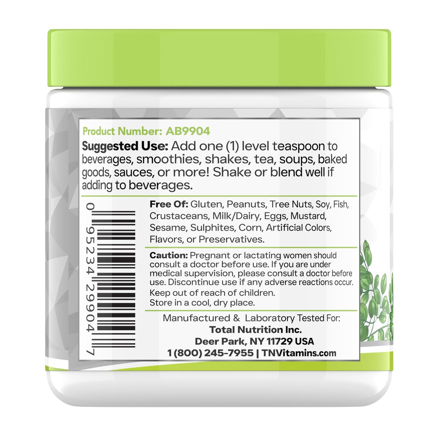 tnvitamins Organic Moringa Powder | Pure Moringa Leaf Superfood