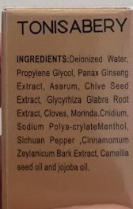Tonisabery Men's Herbal Massage Oil – Natural Formula for Skin Hydration, 10mL