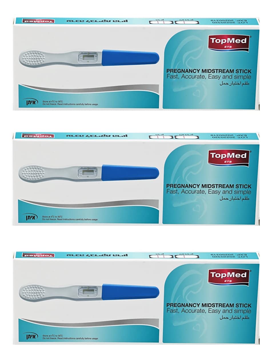 TOPMED ETS Pregnancy Test Kits - Individually Wrapped Strips, Early Home Detection, Clear HCG Results, Over 99% Accurate