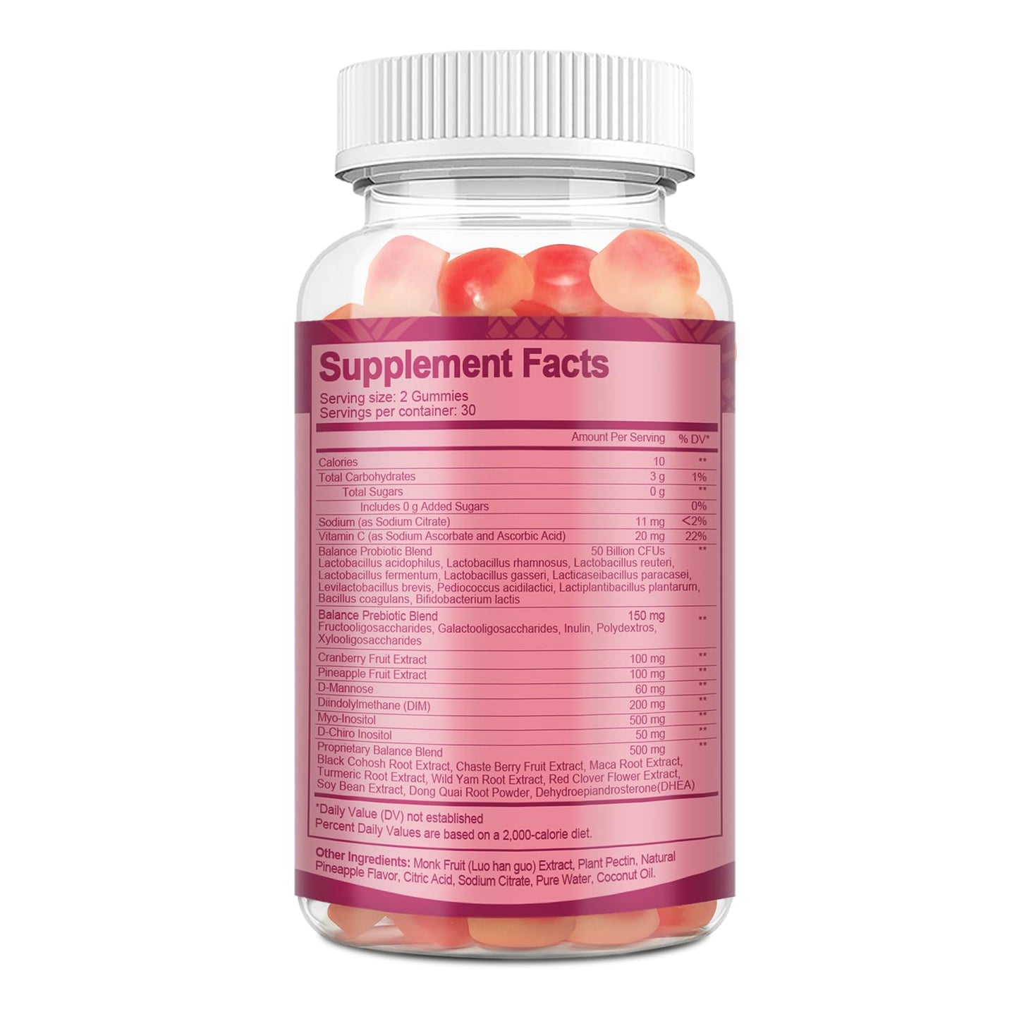 Totaria Premium Feminine Balance Gummies - Sugar-Free Multivitamin for Women | 60 Count (Pack of 2)