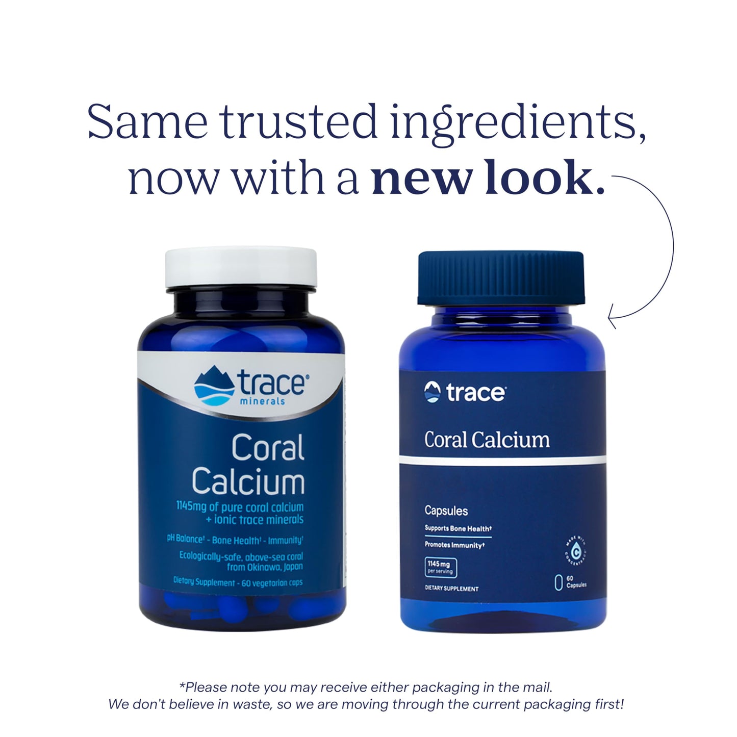 Trace Minerals Coral Calcium - Dietary Supplement for Immune & Bone Health | 60 Vegetarian Caps (30 Servings)