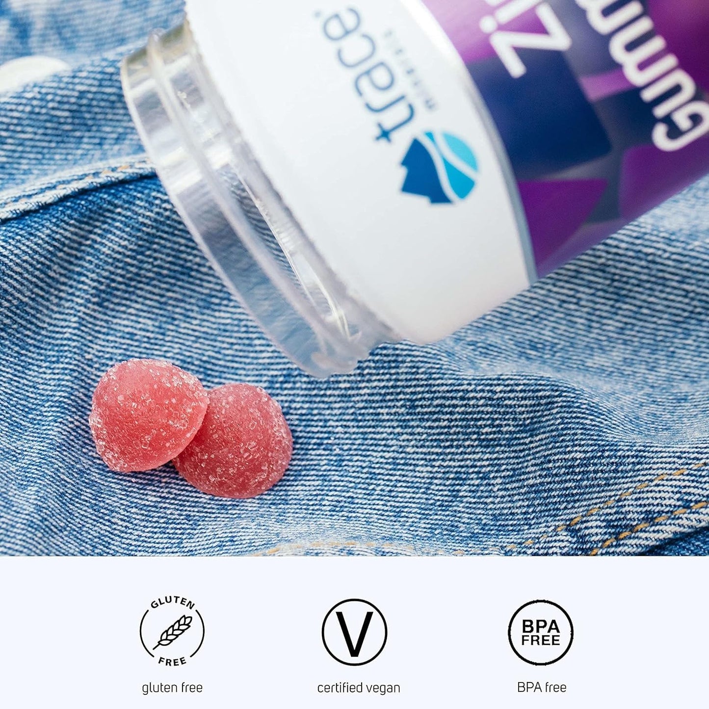 Trace Minerals Zinc Gummy – Immune Support & Healthy Development (Vegan, Gelatin-Free) | 60 Count