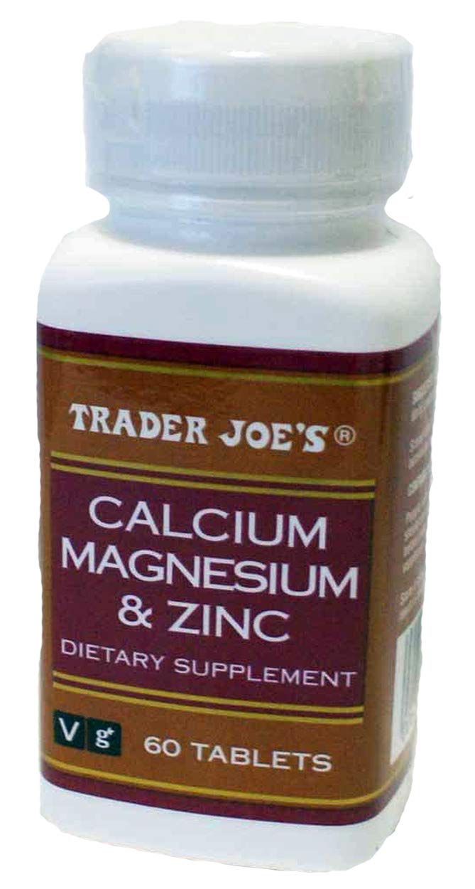 Trader Joe's Calcium Magnesium & Zinc, 60 Tablets | Mineral Supplement