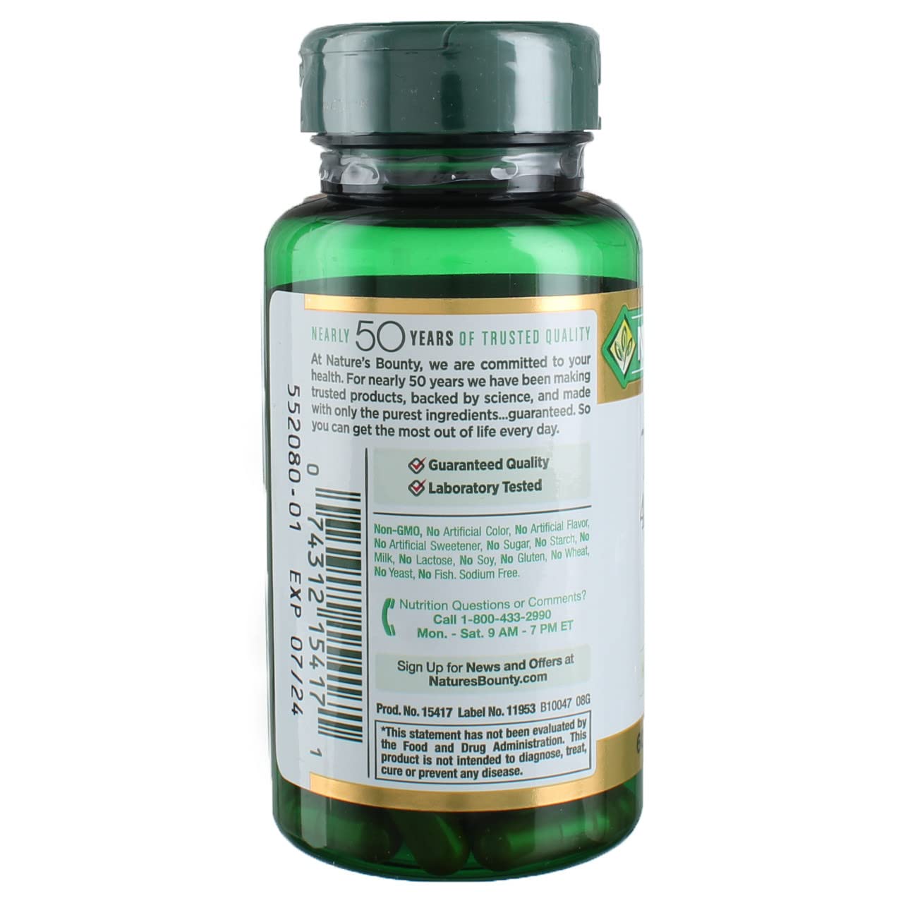 Nature's Bounty Turmeric 450 mg Capsules – 60 ct, Pack of 3