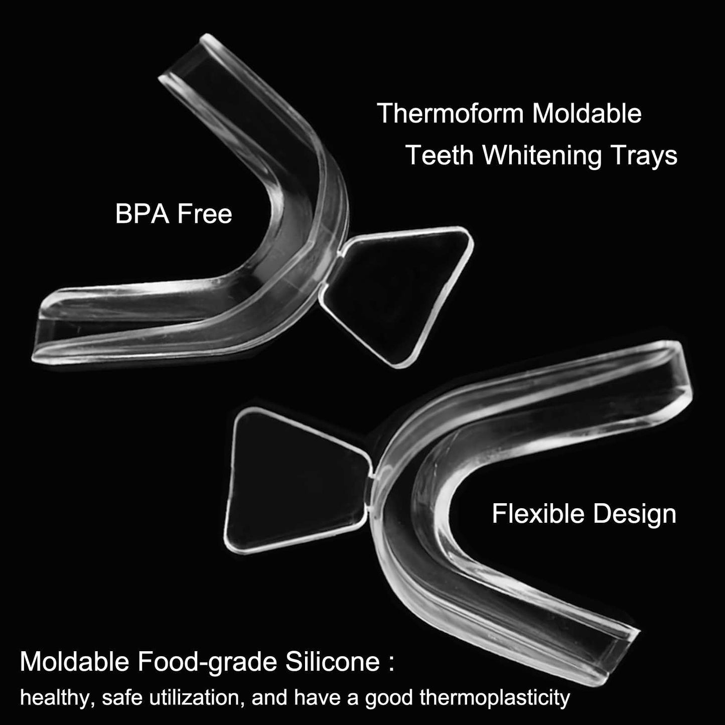 14pcs Dental Whitening Trays – Thermoform Mouth Tray Kit, BPA-Free & Reusable