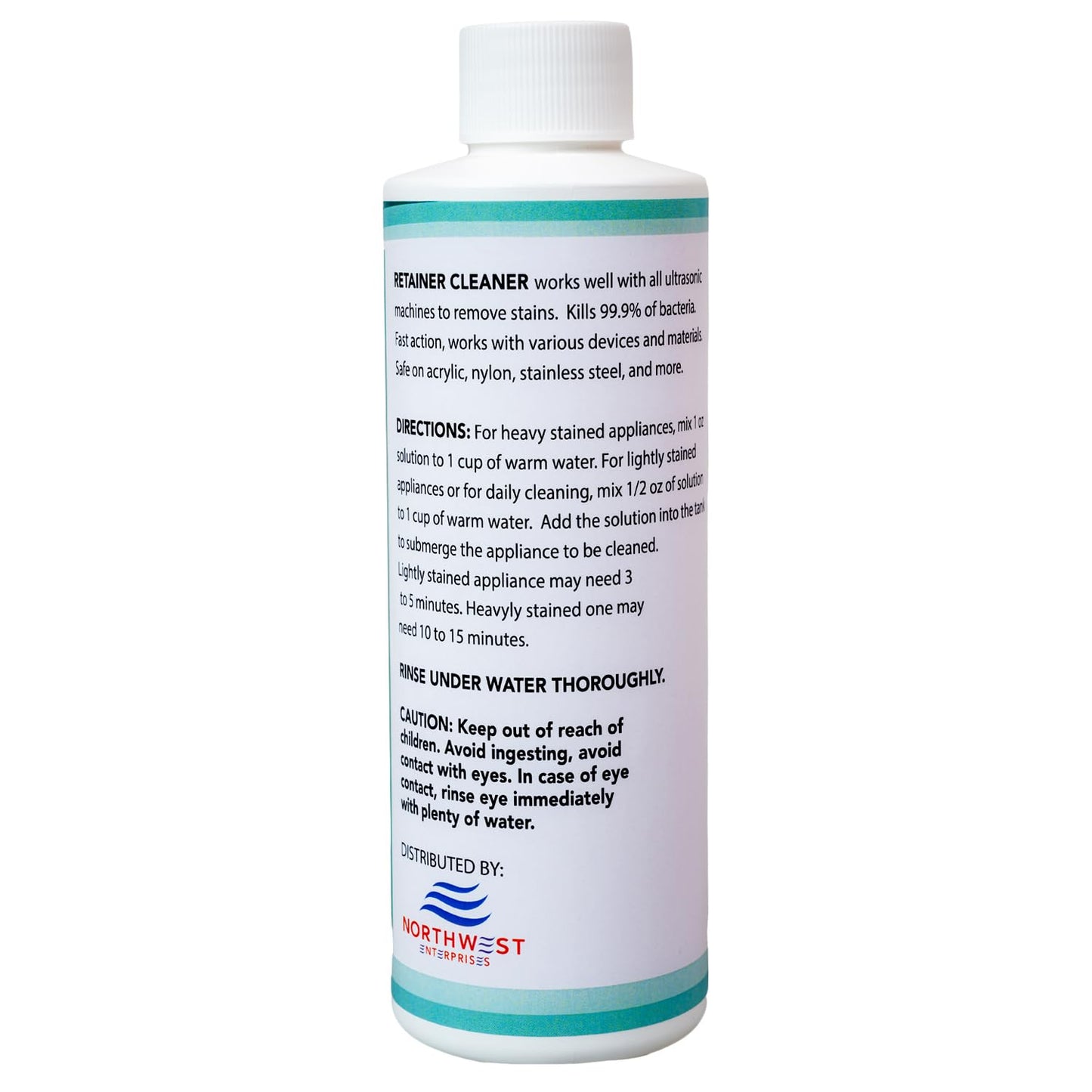 Ultrasonic Retainer Cleaner Solution Concentrate - Mint (8 oz) | Invisalign, Mouthguards & Dentures Cleaner