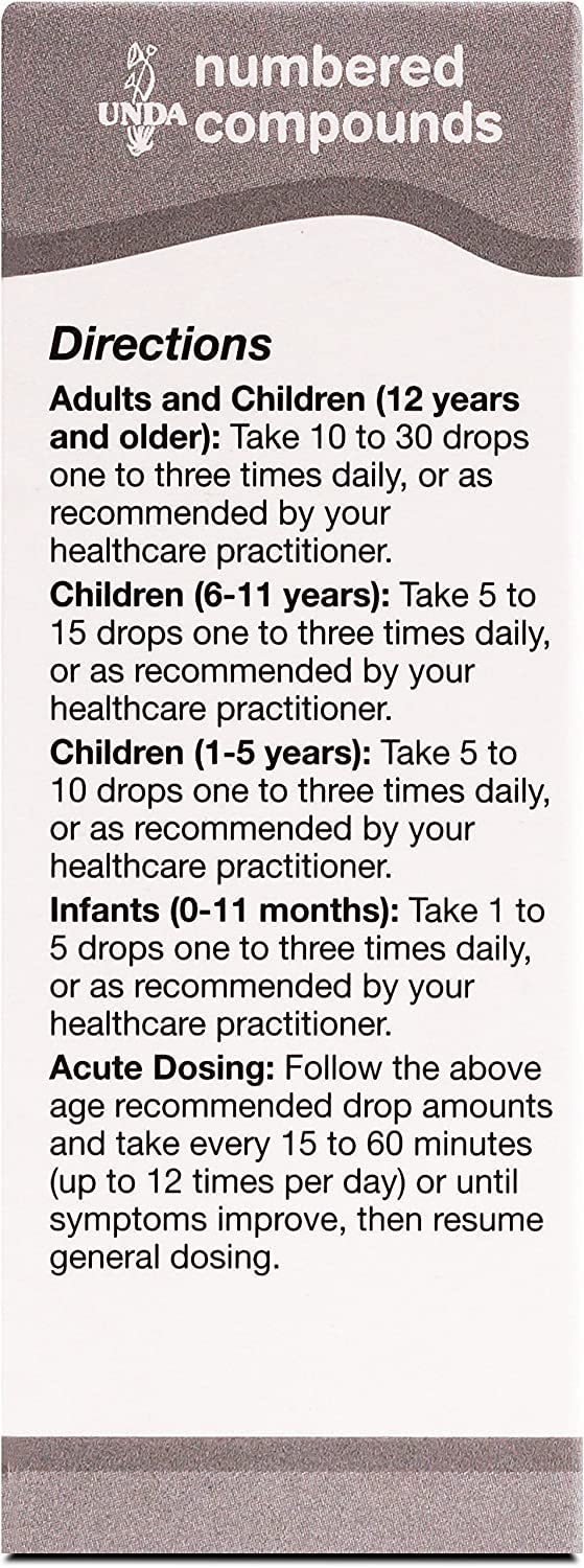 UNDA 19 Numbered Compounds - Homeopathic Preparation 0.7 fl oz