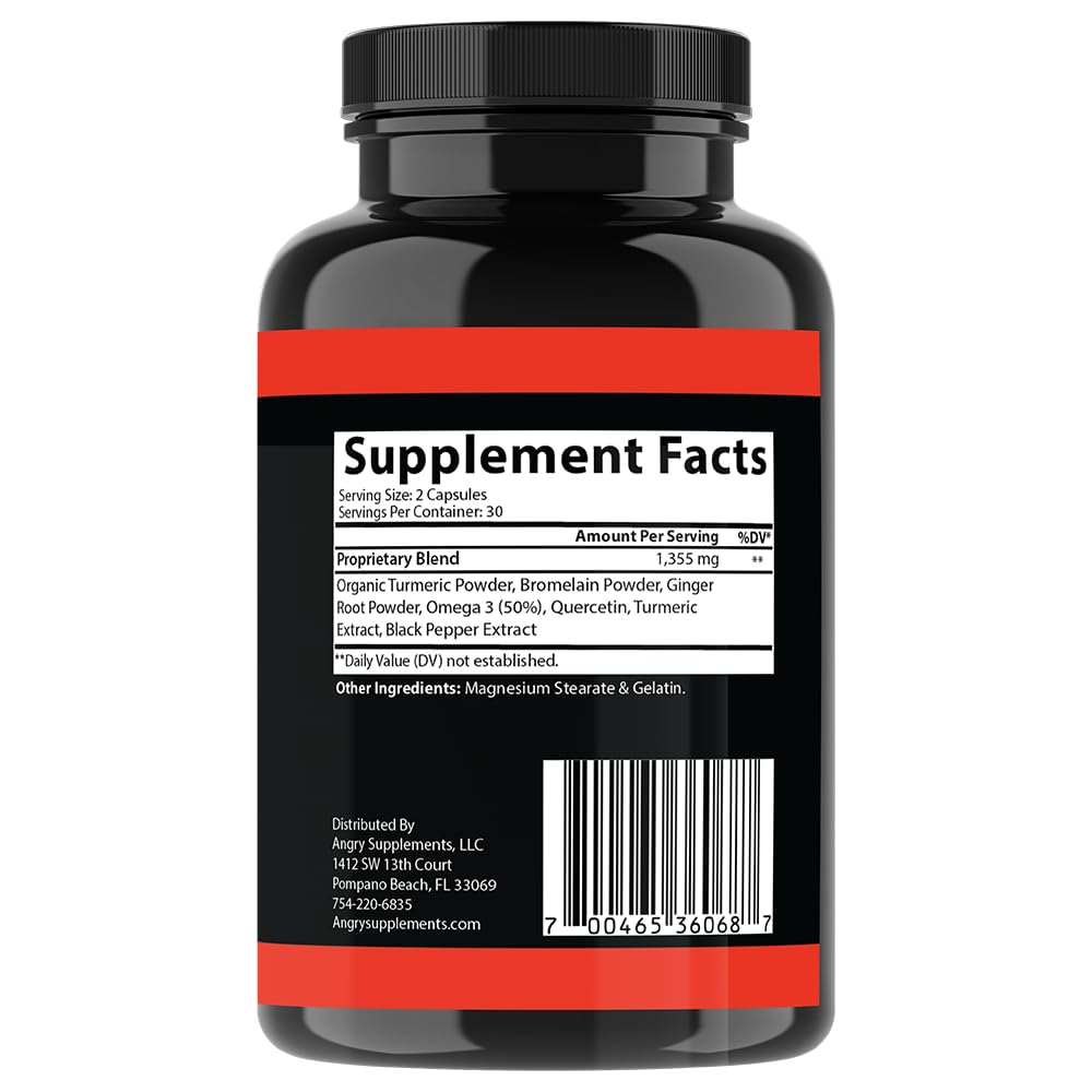 Angry Supplements Turmeric Ginger Maxx 60 Caps – Wellness & Antioxidants