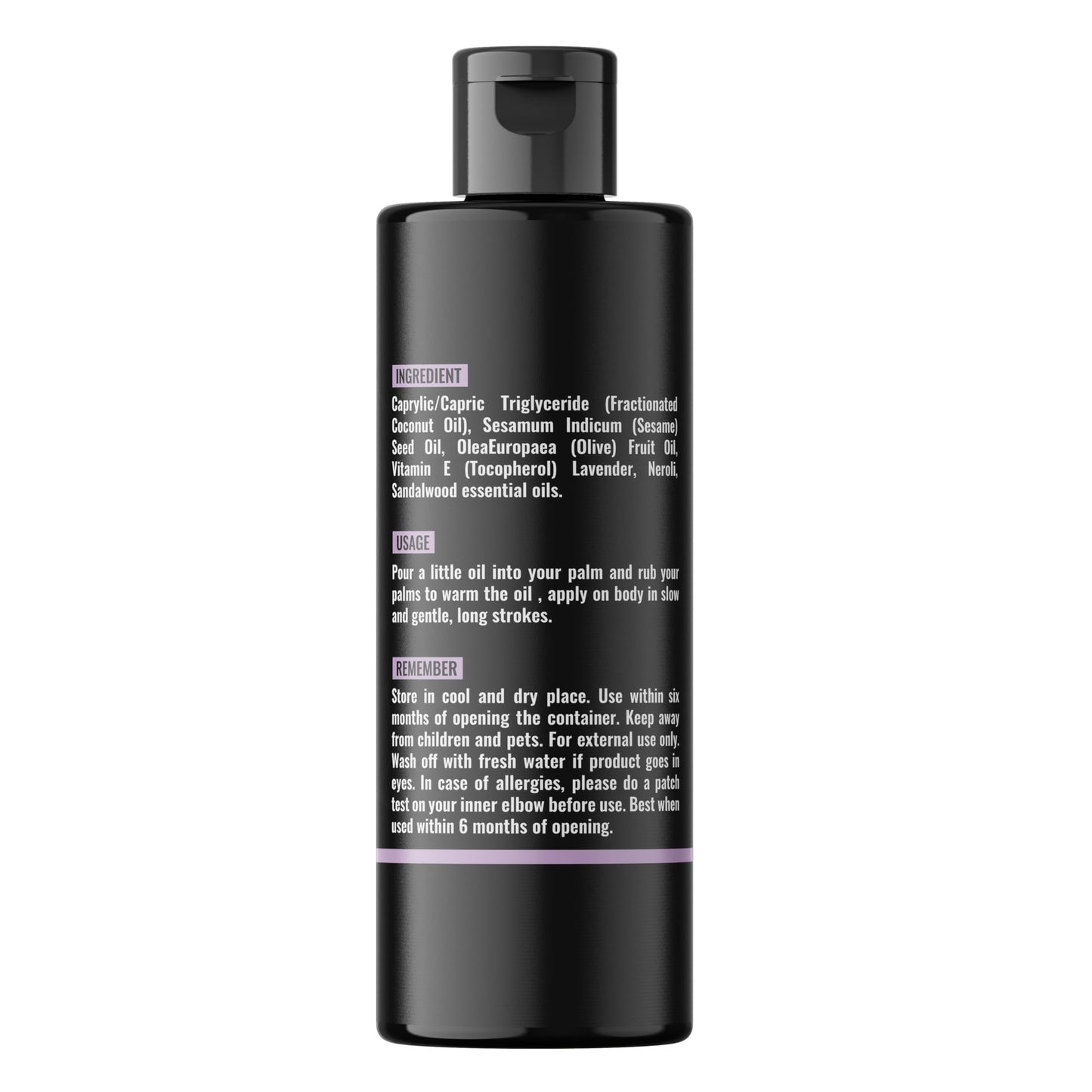 Organic Lavender Floral Edible Full Body Massage Oil - Relaxing, Calming | No Stain & Non-Sticky | 4.05 Fl Oz