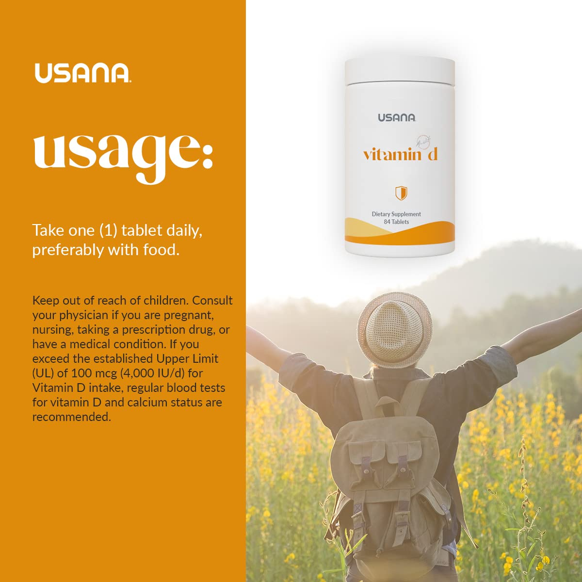 USANA Vitamin D 2000 IU – Immune Support, 84 Tablets BritishVita | Premium UK Vitamins & Wellness Supplements