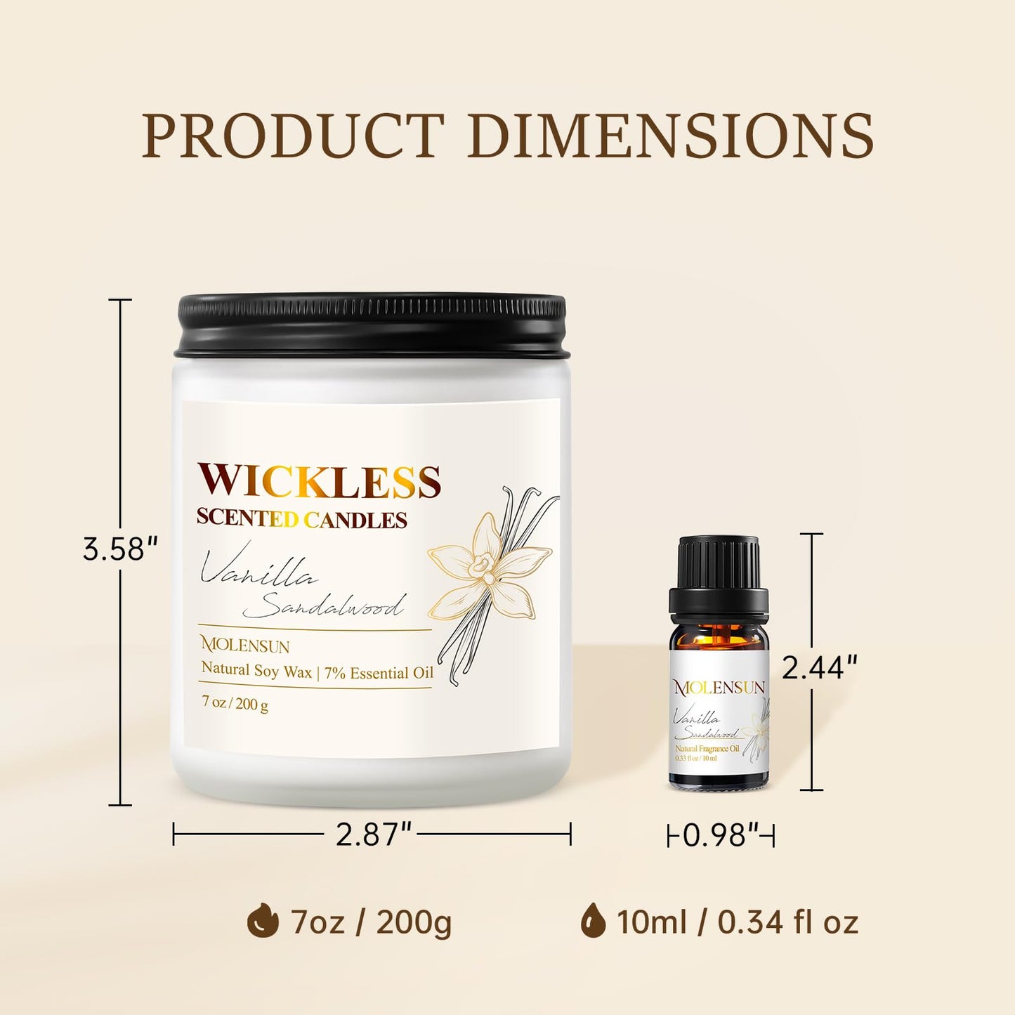 Vanilla Sandalwood Wickless Soy Candle for Warmer Lamps – Flameless & Giftable