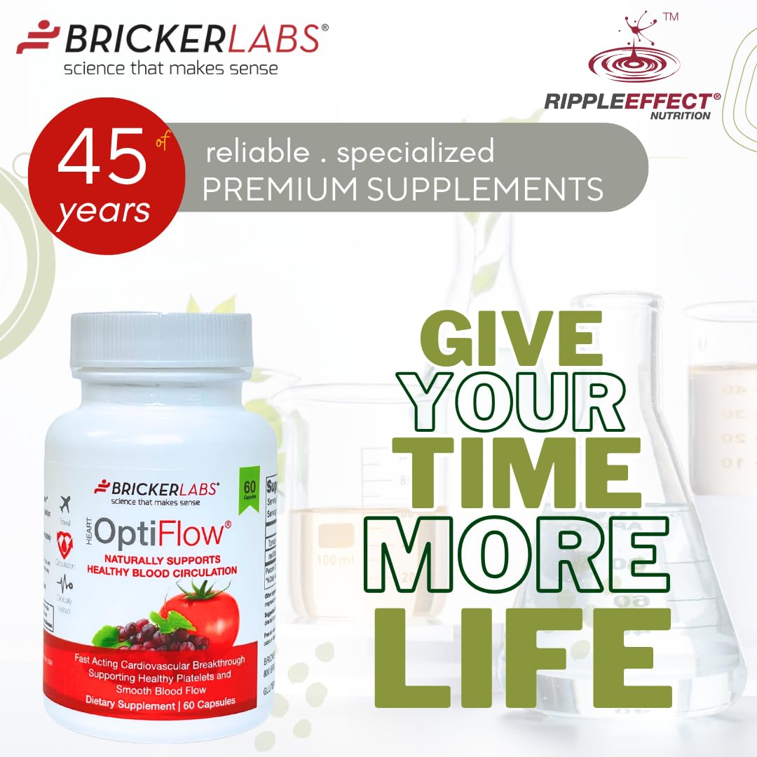 Bricker Labs OptiFlow Blood Circulation Vitamins – Naturally Supports Healthy Blood Flow, 30 Capsules