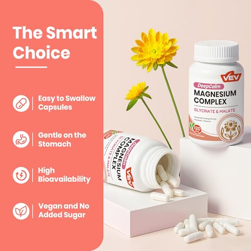 VEV DeepCalm Magnesium Complex for Women – 120 Vegan Capsules