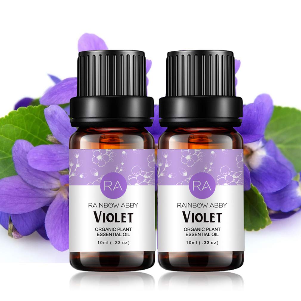 2-Pack Violet Essential Oil – 100% Pure Organic Violet Oil for Diffusers & Skin Care – 2 x 10ml