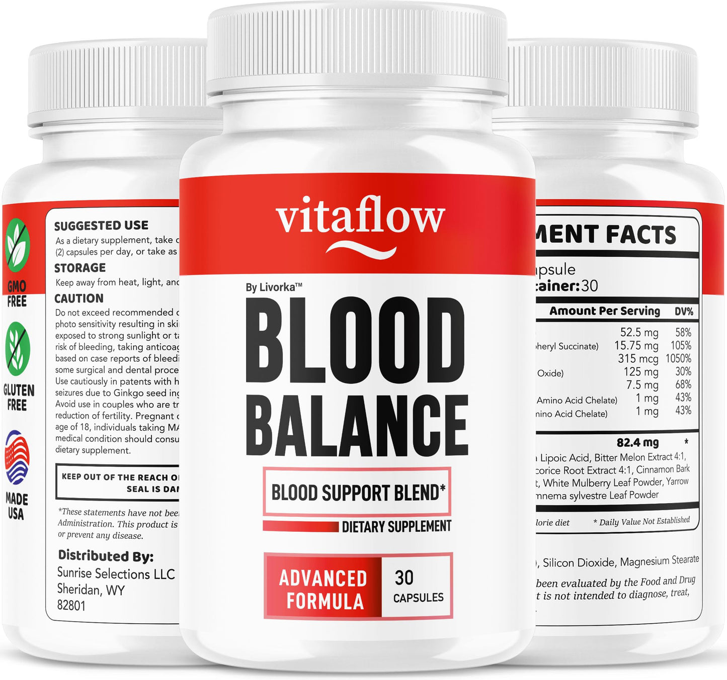 (3 Pack) VitaFlow Capsules – Balance Support Supplement, 90 Capsules