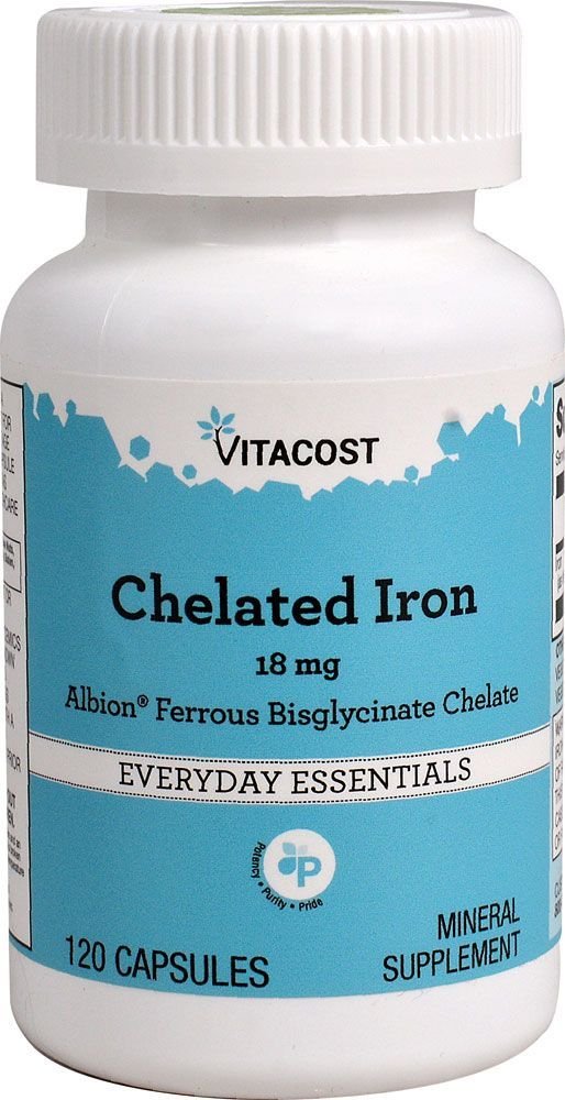 Vitacost Ferrochel Iron - 18 mg - 120 Capsules BritishVita | Premium UK Vitamins & Wellness Supplements