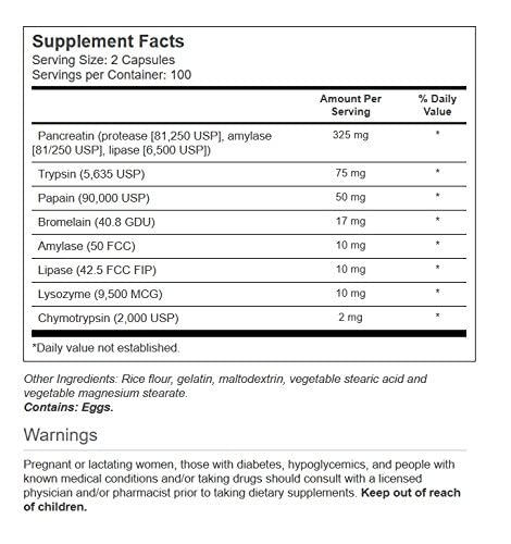 Vitacost Synergy Mega Digestive Enzymes 10X Pancreatin – 200 Capsules BritishVita | Premium UK Vitamins & Wellness Supplements