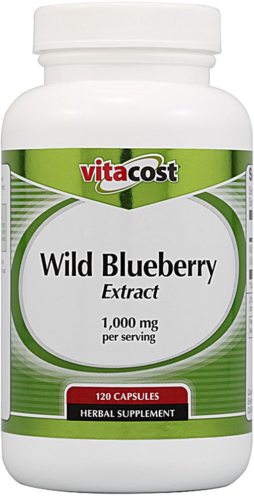 Vitacost Wild Blueberry Extract – 1,000 mg per Serving | 120 Capsules