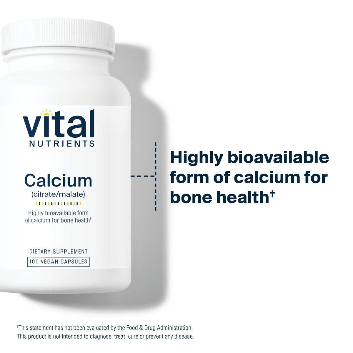 Vital Nutrients Calcium Citrate & Malate Complex 150mg – Vegan | Pack of 2 | Bone, Muscle & Heart Health BritishVita | Premium UK Vitamins & Wellness Supplements