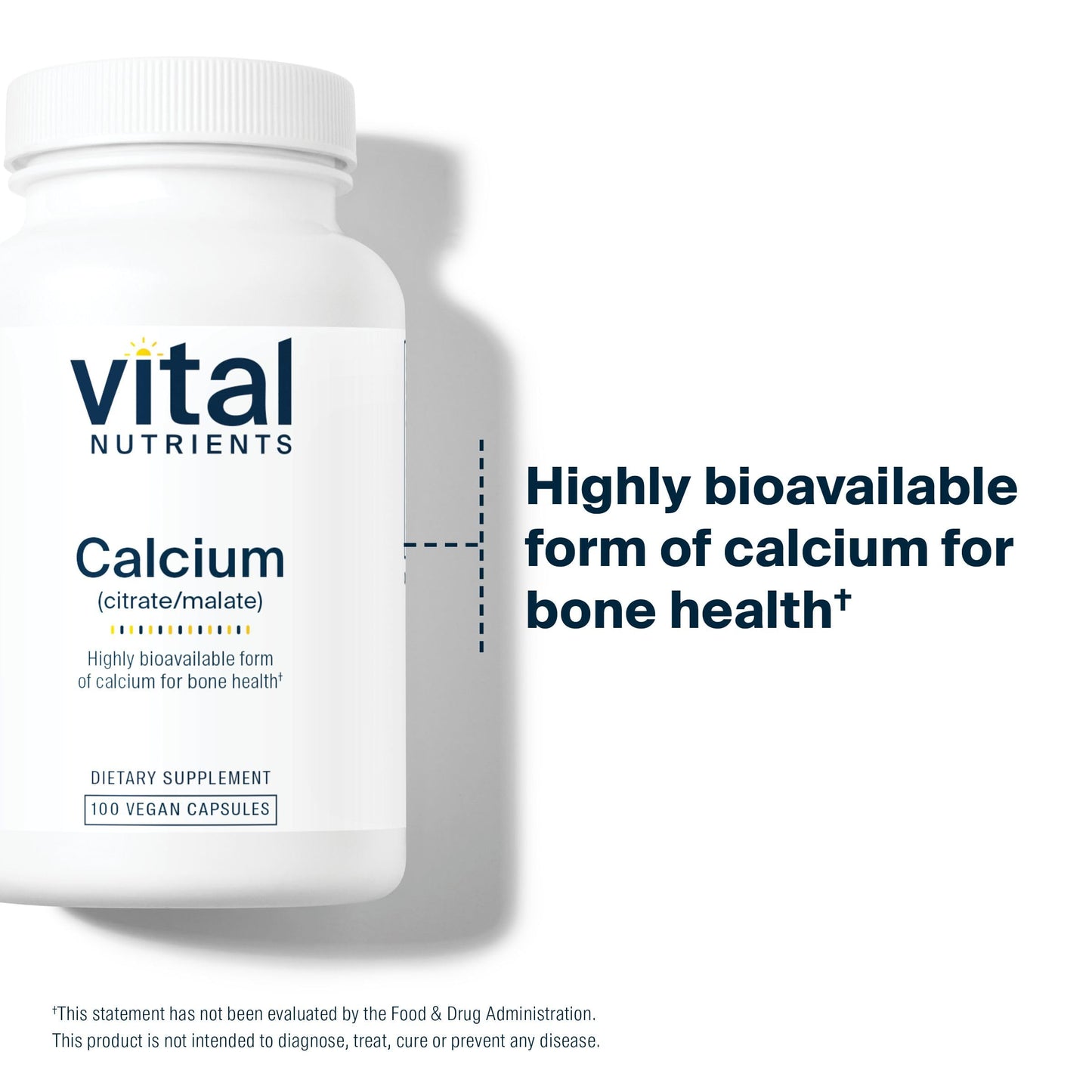 Vital Nutrients Calcium Citrate & Malate Complex 150mg – Vegan | Pack of 2 | Bone, Muscle & Heart Health