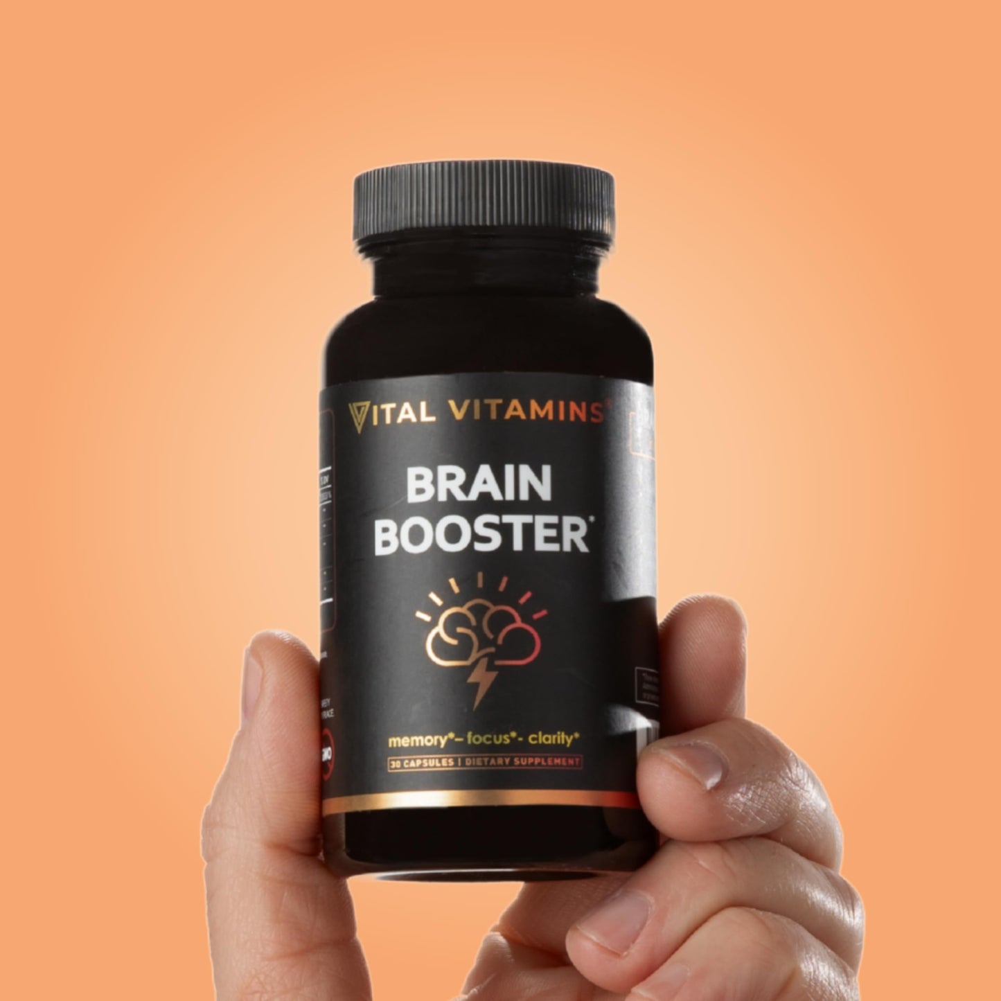 Vital Vitamins Brain Support with Bacopa Monnieri – Memory & Focus Nootropic (Caffeine-Free)