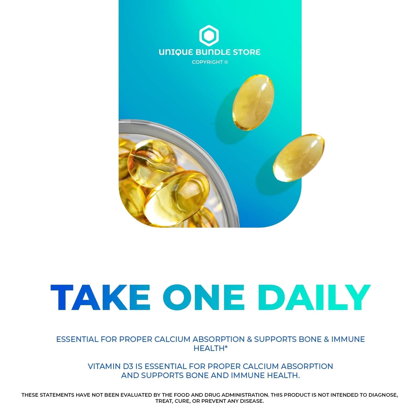 Vitamin D3 5000 IU (125 mcg) Softgels – 250 ct | Bone & Immune Support